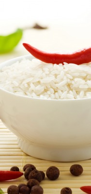 еда рис красный перец