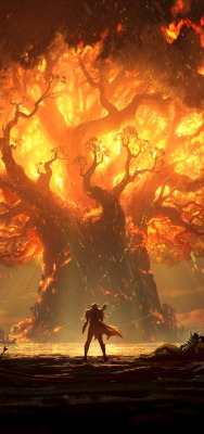 дерево огонь мечи