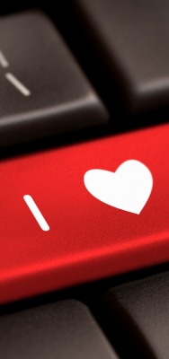 кнопка клавиша красная любовь