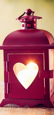 фонарь сердце свечка