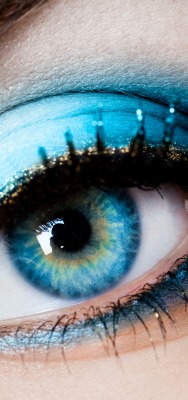 Глаз синий ресницы