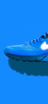 кроссовки nike ботинок минимализм синий фон
