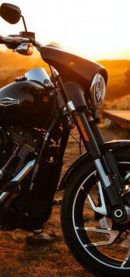 мотоцикл харлей черный кемпинг