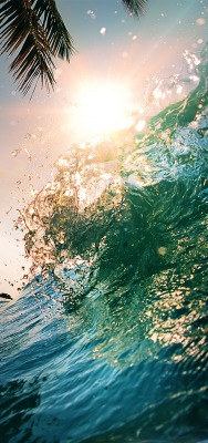 природа волна солнце море