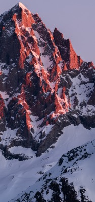 гора вершина снег скалы