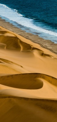 барханы море песок пустыня берег