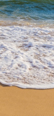 прибой песок волна пена