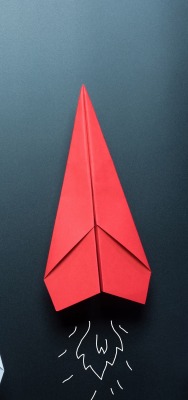 оригами самолет креатив минимализм