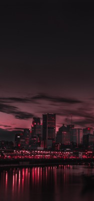 город ночь огни красные