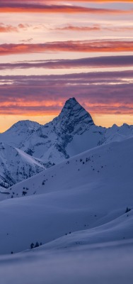 горы снег заснеженные горы закат