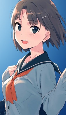 девочка школьница аниме лицо