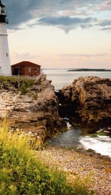 маяк море берег lighthouse sea shore