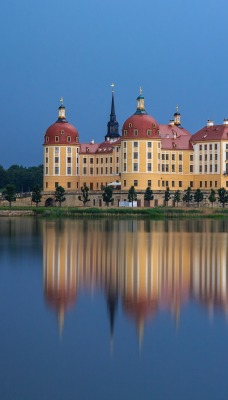 страны архитектура река отражение замок Германия country architecture river reflection castle Germany