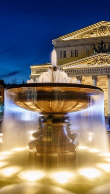 фонтан вечер город fountain evening the city
