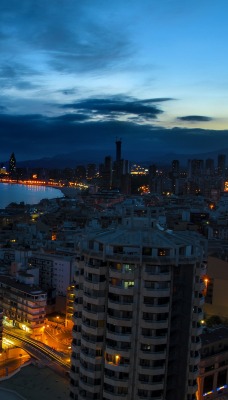 страны архитектура ночь Benidorm