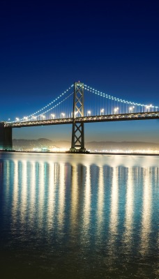 мост освещение ночь