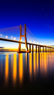 вантовый мост Васко да Гама Португалия