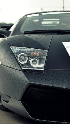 Lamborghini black в каплях