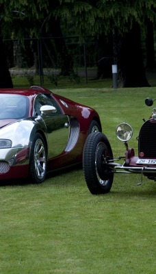 Красный Bugatti