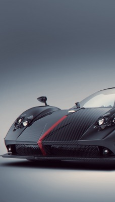 серый спортивный автомобиль pagani zonda r