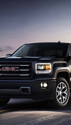 черный автомобиль джип GMC Sierra 1500