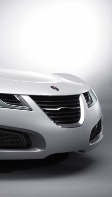 серый автомобиль saab aero x