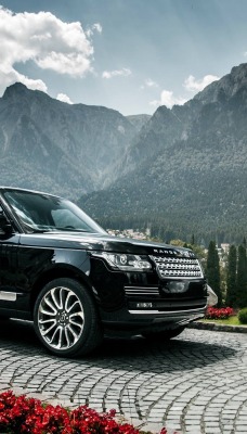 черный автомобиль range rover