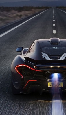 mclaren p1 черный автомобиль