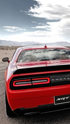 dodge challenger hellcat красный черный автомобиль