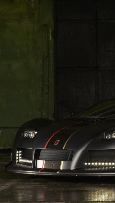 черный автомобиль спортивный gumpert apollo enraged