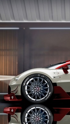 красный спортивный автомобиль Bugatti red sports car