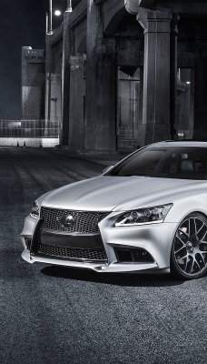 белый автомобиль Lexus LS F Sport Five Axis white car