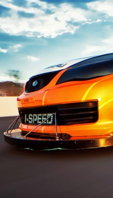 спортивный оранжевый автомобиль Subaru Impreza sports orange car