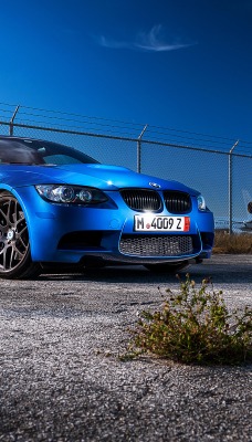 синий автомобиль BMW blue car