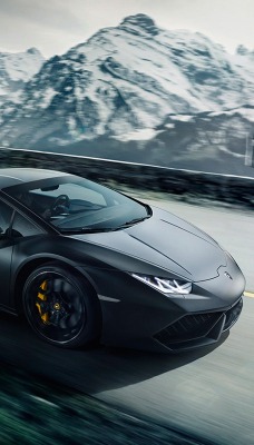 спортивный черный автомобиль Lamborghini Huracan sports black car