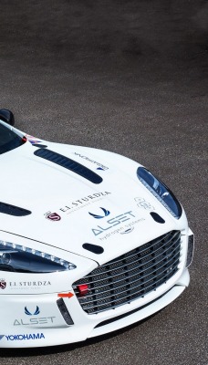 белый спортивный автомобиль aston martin hydrogen white sports car