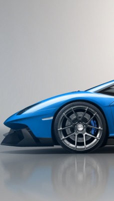 спортивный автомобиль синий Lamborghini sports car blue