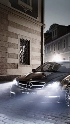 черный автомобиль Mercedes-Benz black car