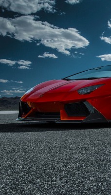спортивный автомобиль красные Lamborghini