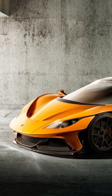 спортивный автомобиль оранжевый gumpert apollo arrow