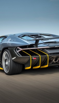 спортивный черный желтый автомобиль lamborghini centenario