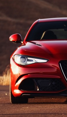 Alfa Romeo Giulia дорога закат