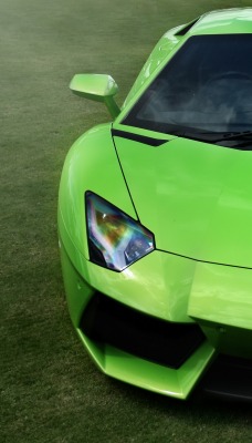 Lamborghini салатовый капот