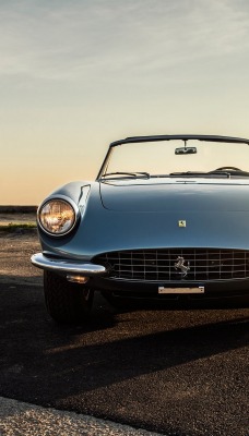 Ferrari 330 ретро дорога закат