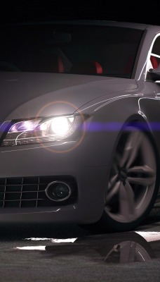 Audi A5 авто ночь фара