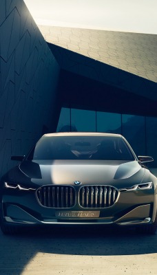 BMW седан лужайка здание