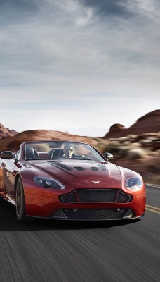 Aston Martin кабриолет дорога небо