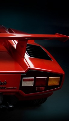 lamborghini countach красная спойлер