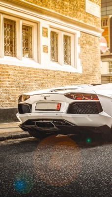 lamborghini суперкар купе асфальт дорога здания