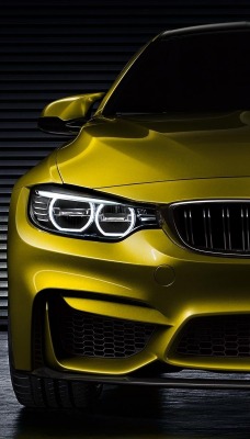 bmw вид спереди фары золотистая